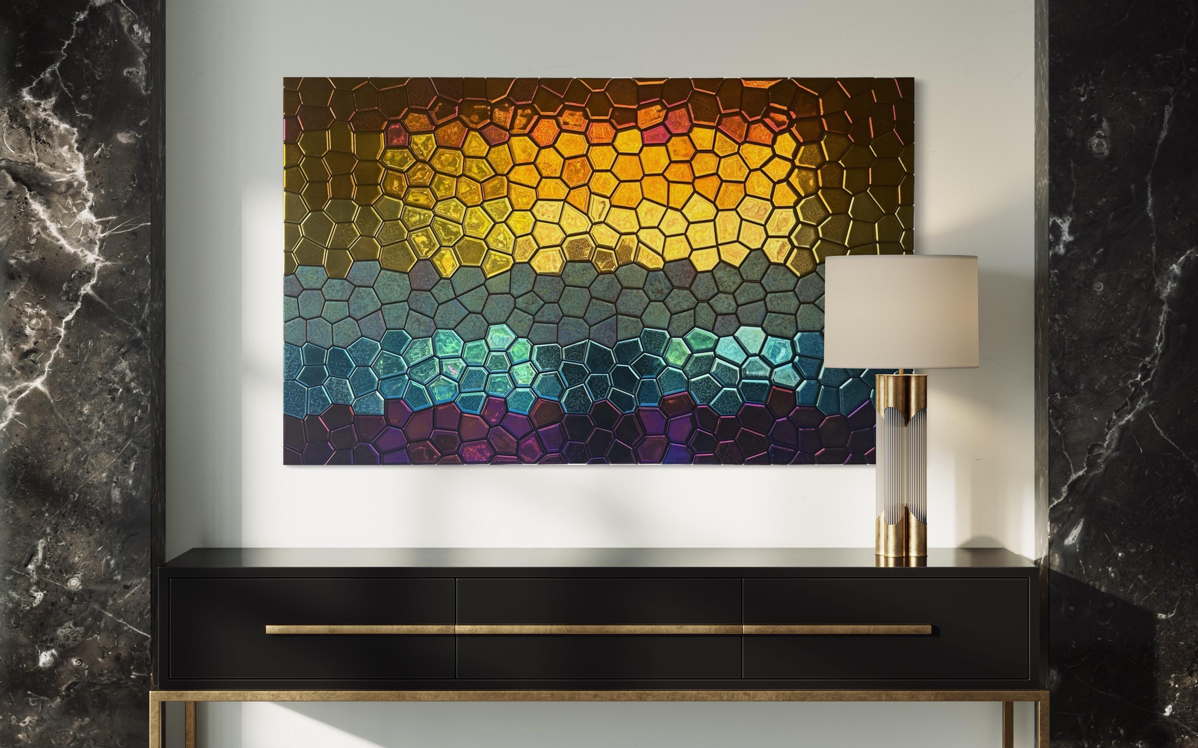 Modernes Wanddekor Color Fusion Polygonales Mosaik (Ukrainisch) im Angebot