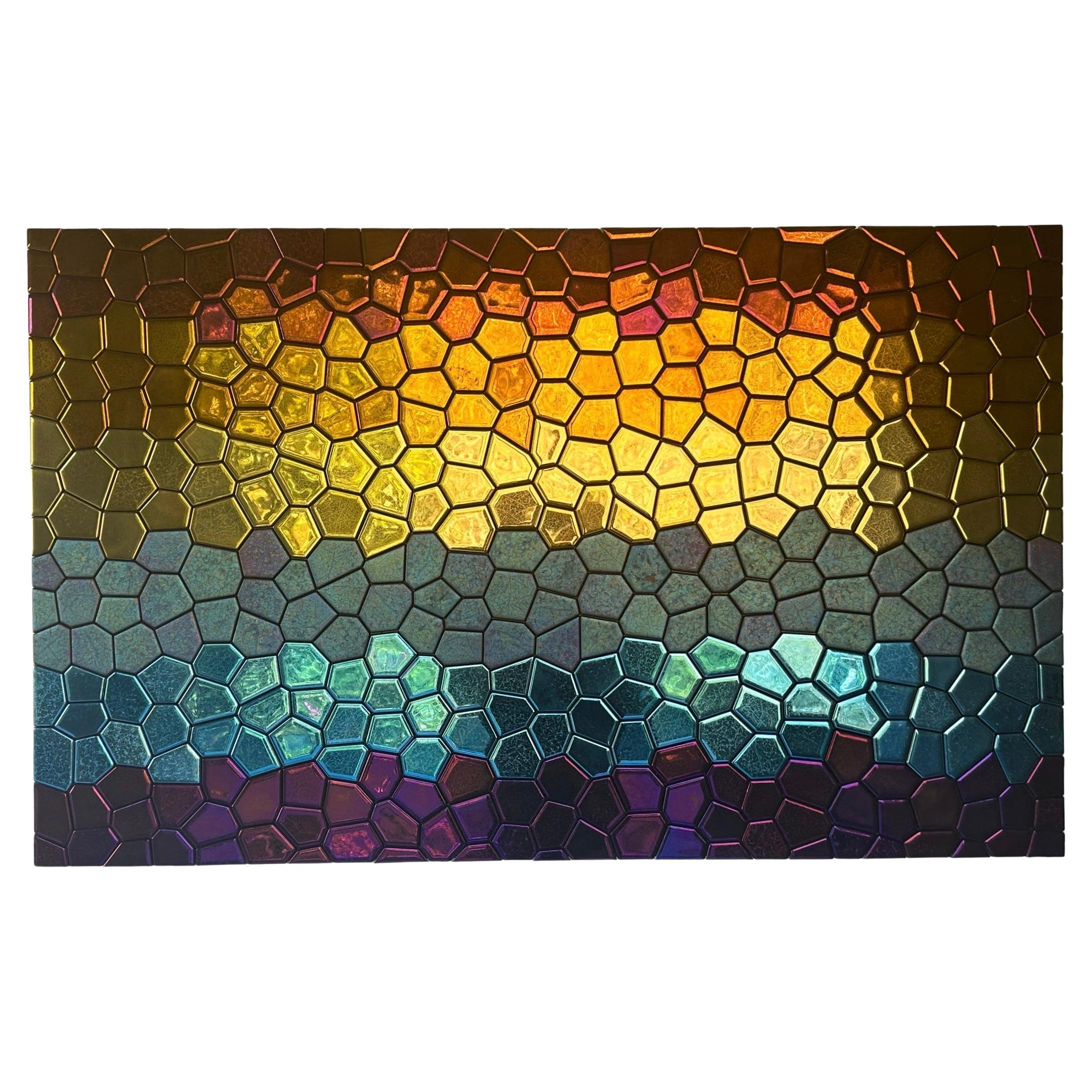 Modernes Wanddekor Color Fusion Polygonales Mosaik im Angebot