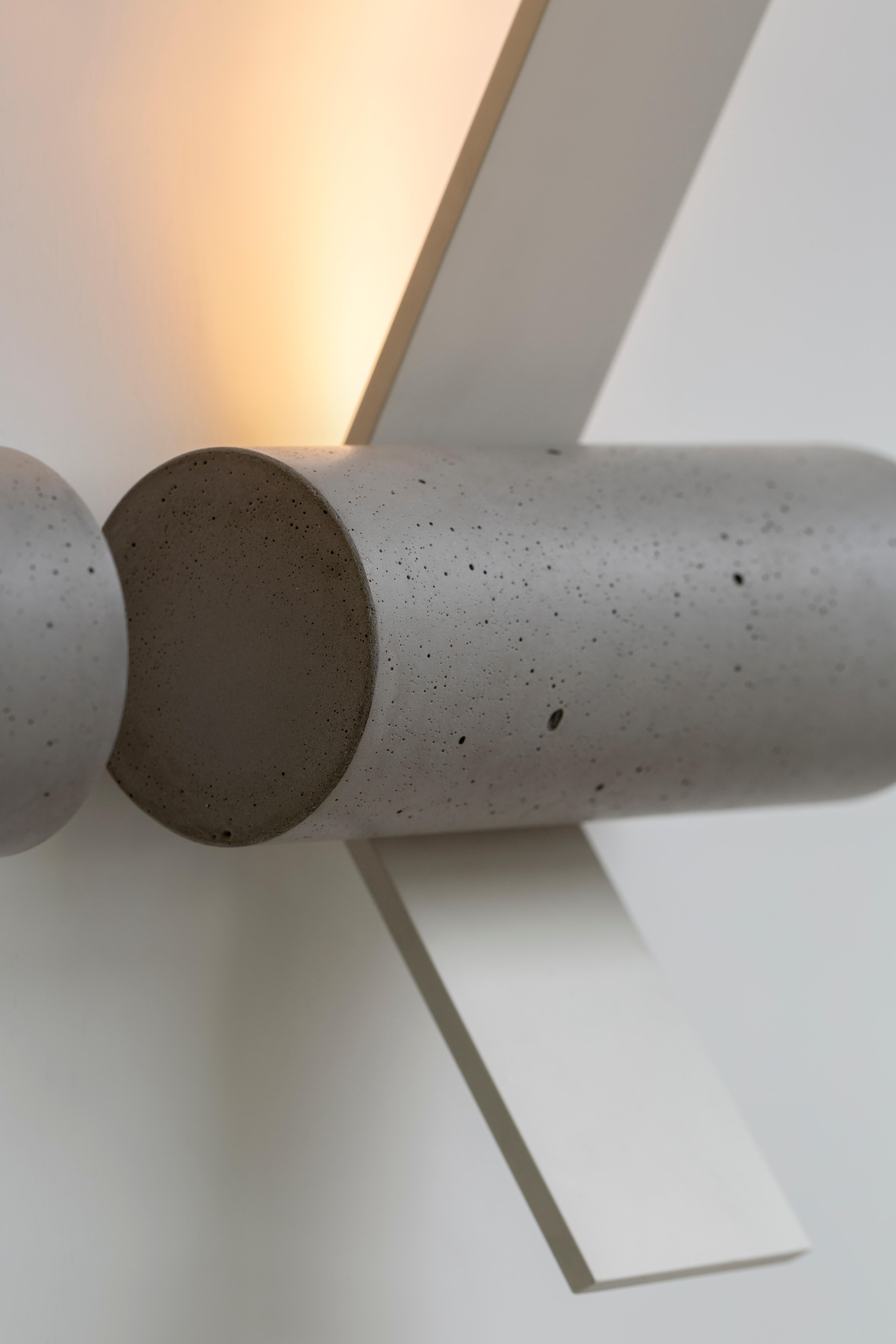 Contemporary Modern Wall Lamp 'Nastro 563.41' by Studiopepe x TOOY, Beige & Concrete For Sale