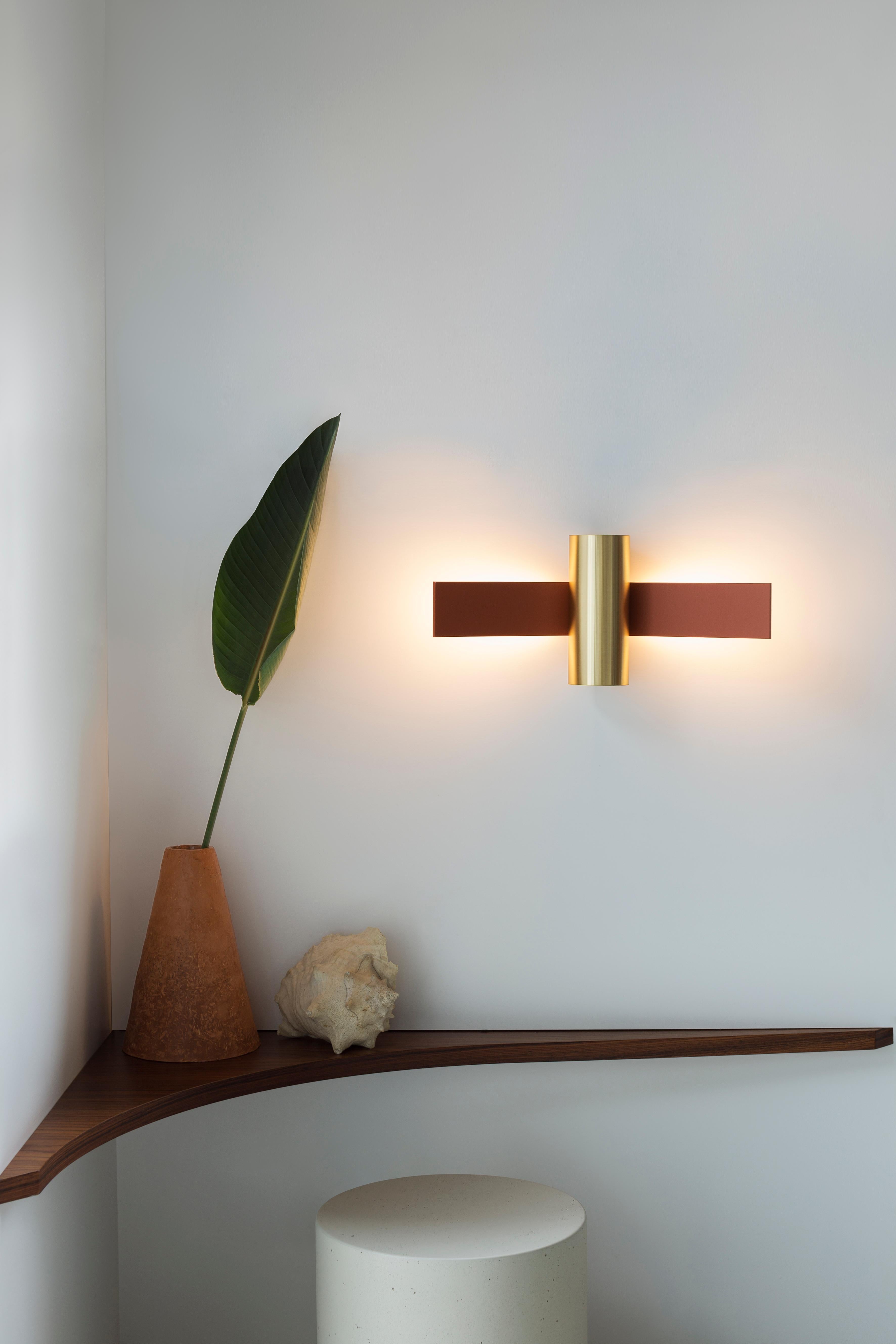 Contemporary Modern Wall Lamp 'Nastro 563.43' by Studiopepe x Tooy, Black & Brushed Brass For Sale