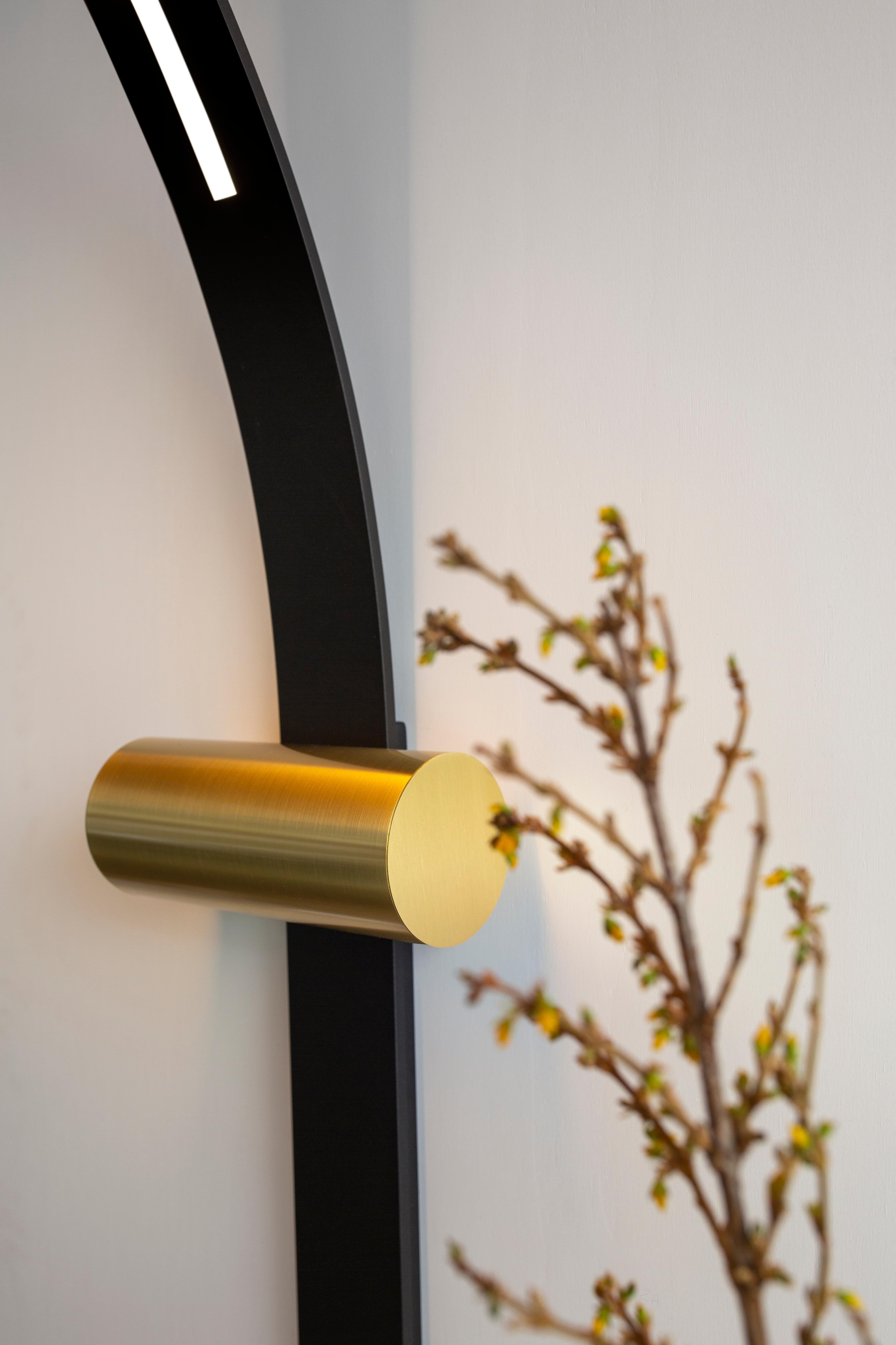 Metal Modern Wall Lamp 'Nastro 563.47' by Studiopepe x Tooy, Black & Brushed Brass For Sale