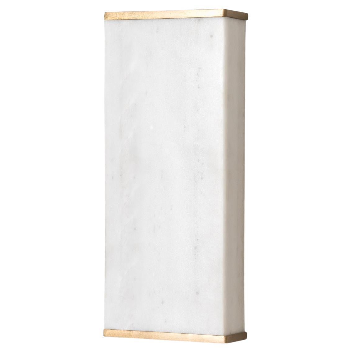 Modern Wall-Light, Appleak by on.Entropy, in Seamless White Marble and Bronze
