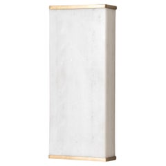 Modern Wall-Light, Appleak by on.Entropy, in Seamless White Marble and Bronze