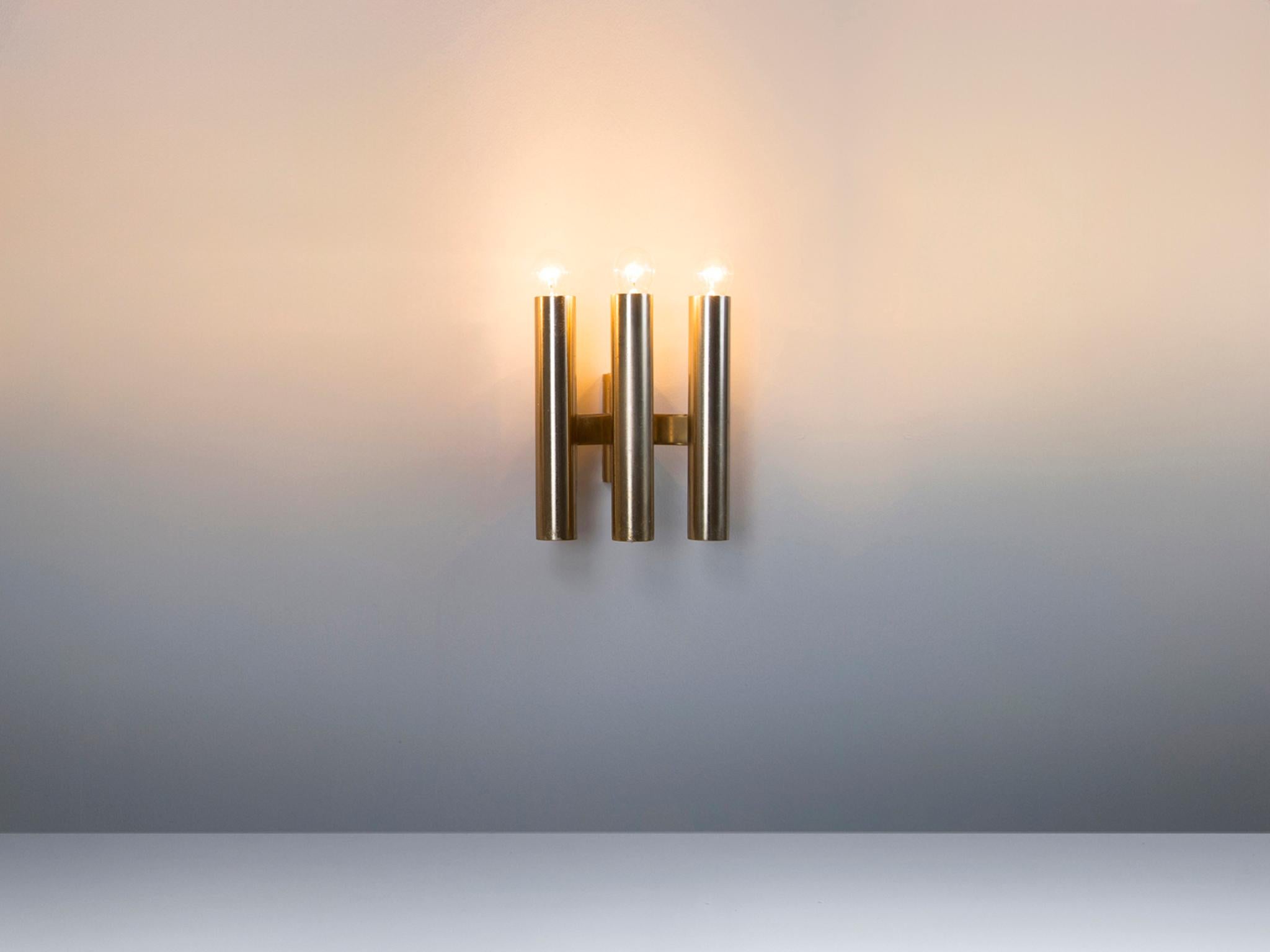 Moderne Wandleuchte mit Röhren aus Chrom im Zustand „Gut“ im Angebot in Waalwijk, NL