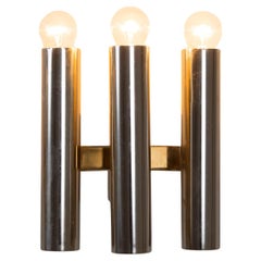 Modern Wall Light with Tubes in Chrome