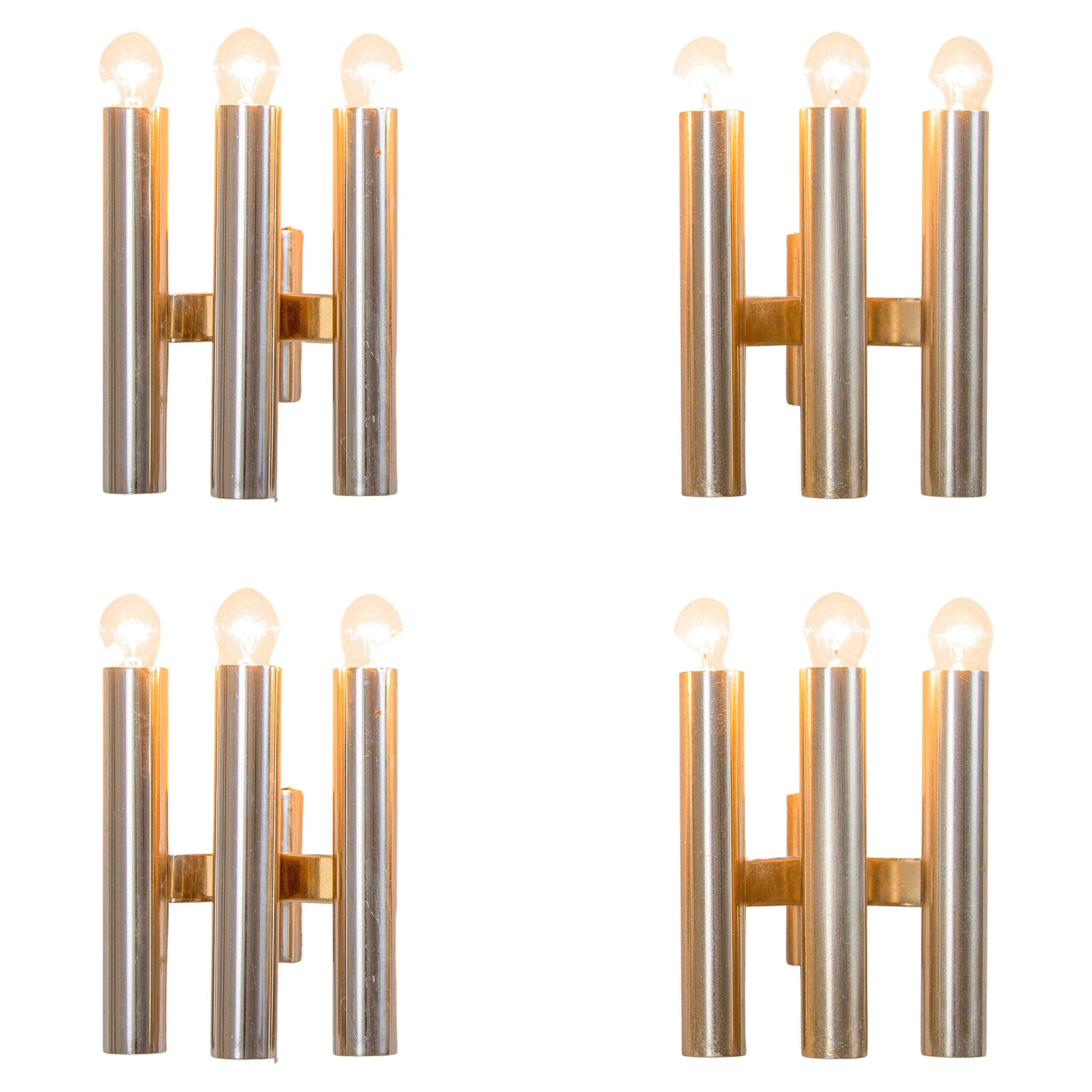 Modern Wall Lights with Tubes in Chrome 