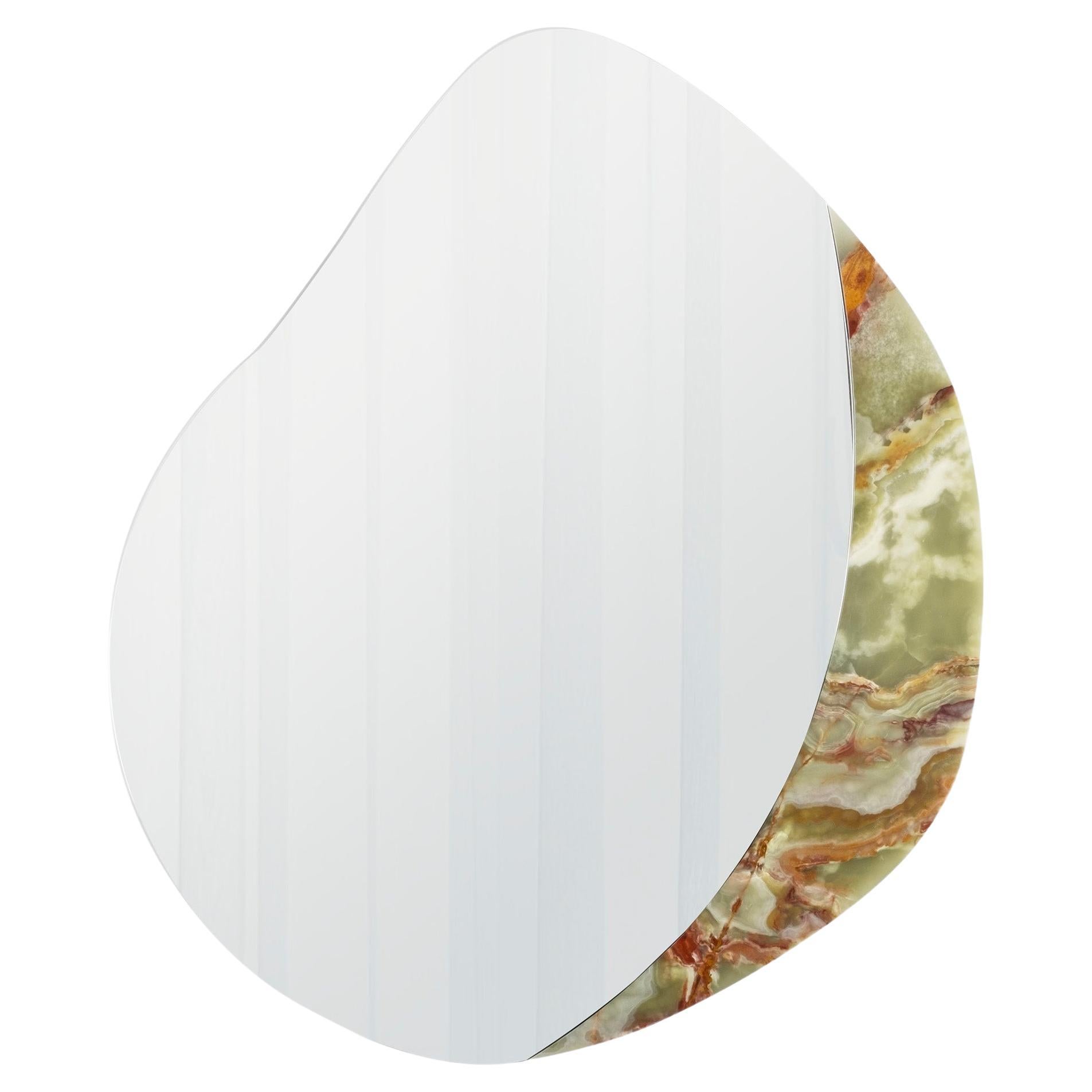 Modern Wall Mirror Baila Green Onyx Handmade in Portugal by Greenapple
