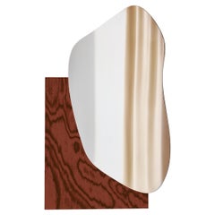 Miroir mural Lake 1 en placage de bois Ettore Sottsass ALPI par Noom