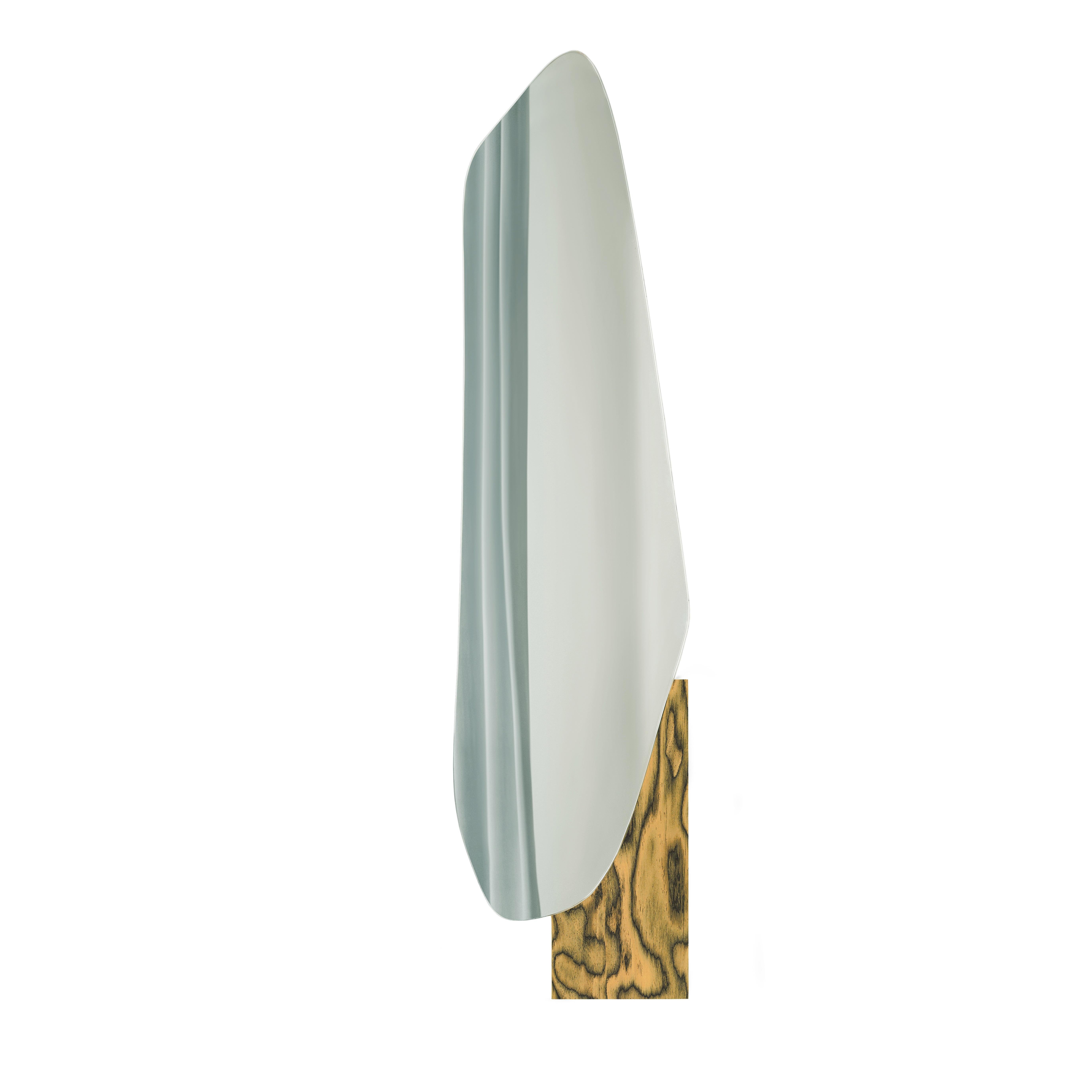 Ukrainien Miroir mural Lake 2 en placage de bois Ettore Sottsass ALPI par NOOM en vente
