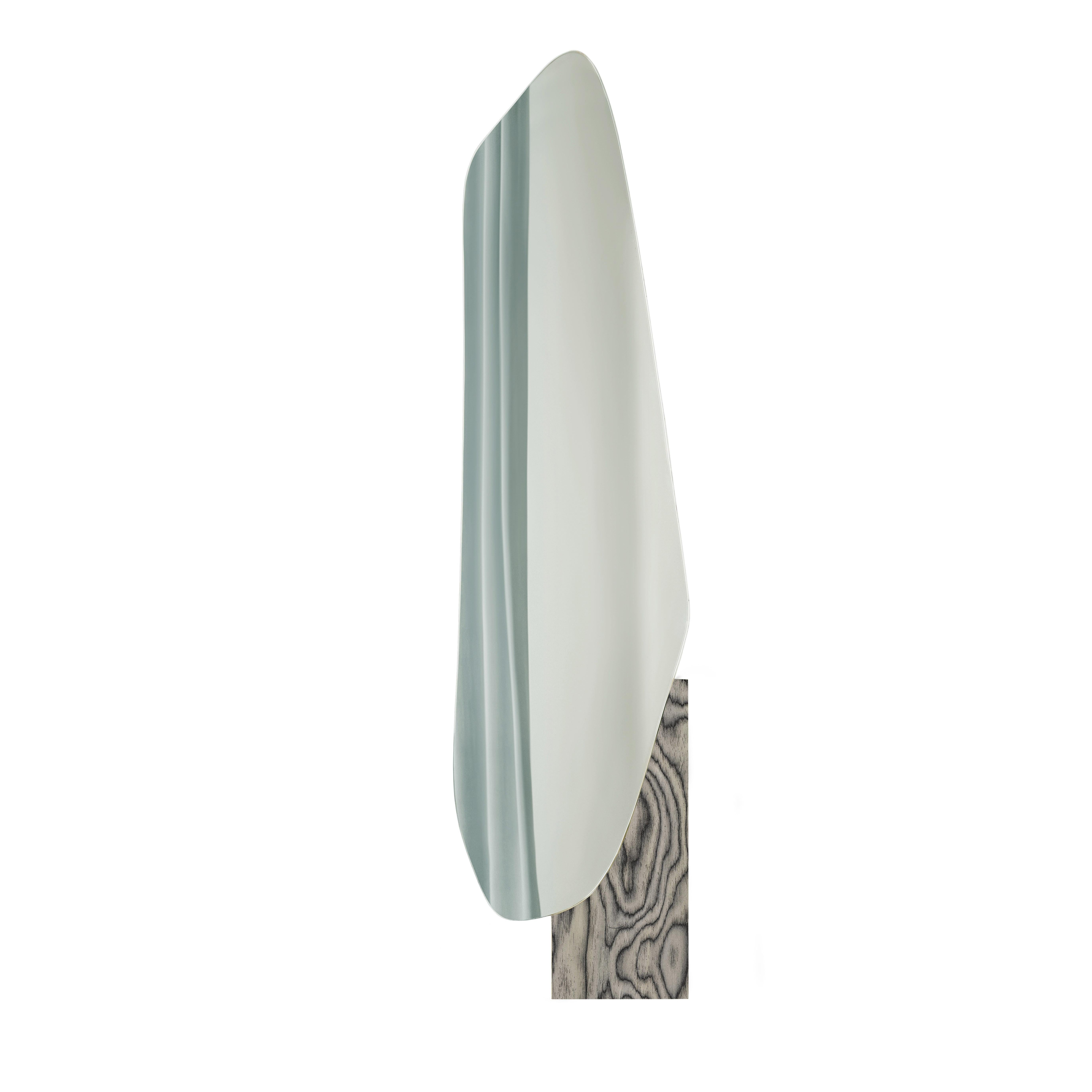 Brossé Miroir mural Lake 2 en placage de bois Ettore Sottsass ALPI par NOOM en vente