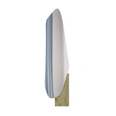 Modern Wall Mirror Lake 2 with Veneered Wood Base by Noom