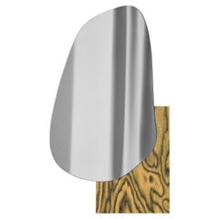 Modern Wall Mirror Lake 3 in Ettore Sottsass ALPI Wood Veneer by Noom
