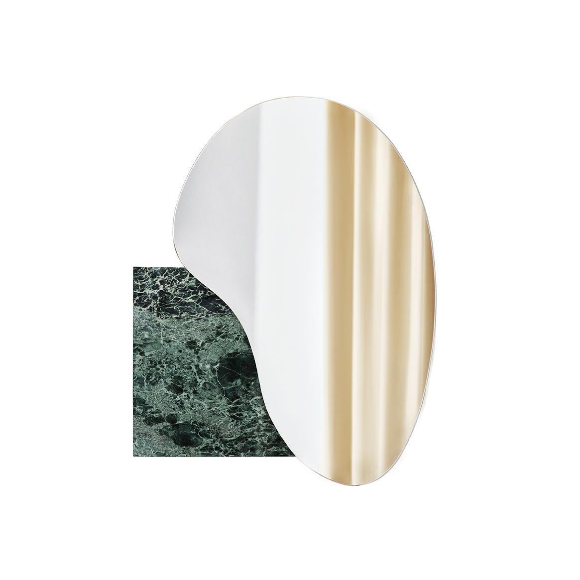 Miroir mural Lake 4 par Noom avec base en acier brûlé en vente 9