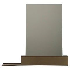 Modern Wall Mirror Mirror One Large Plateau Left / Bronze Colored