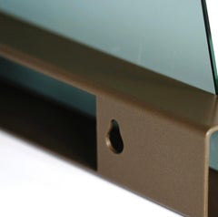 Specchio da parete Modern Mirror One, Plateau grande a destra / Color bronzo