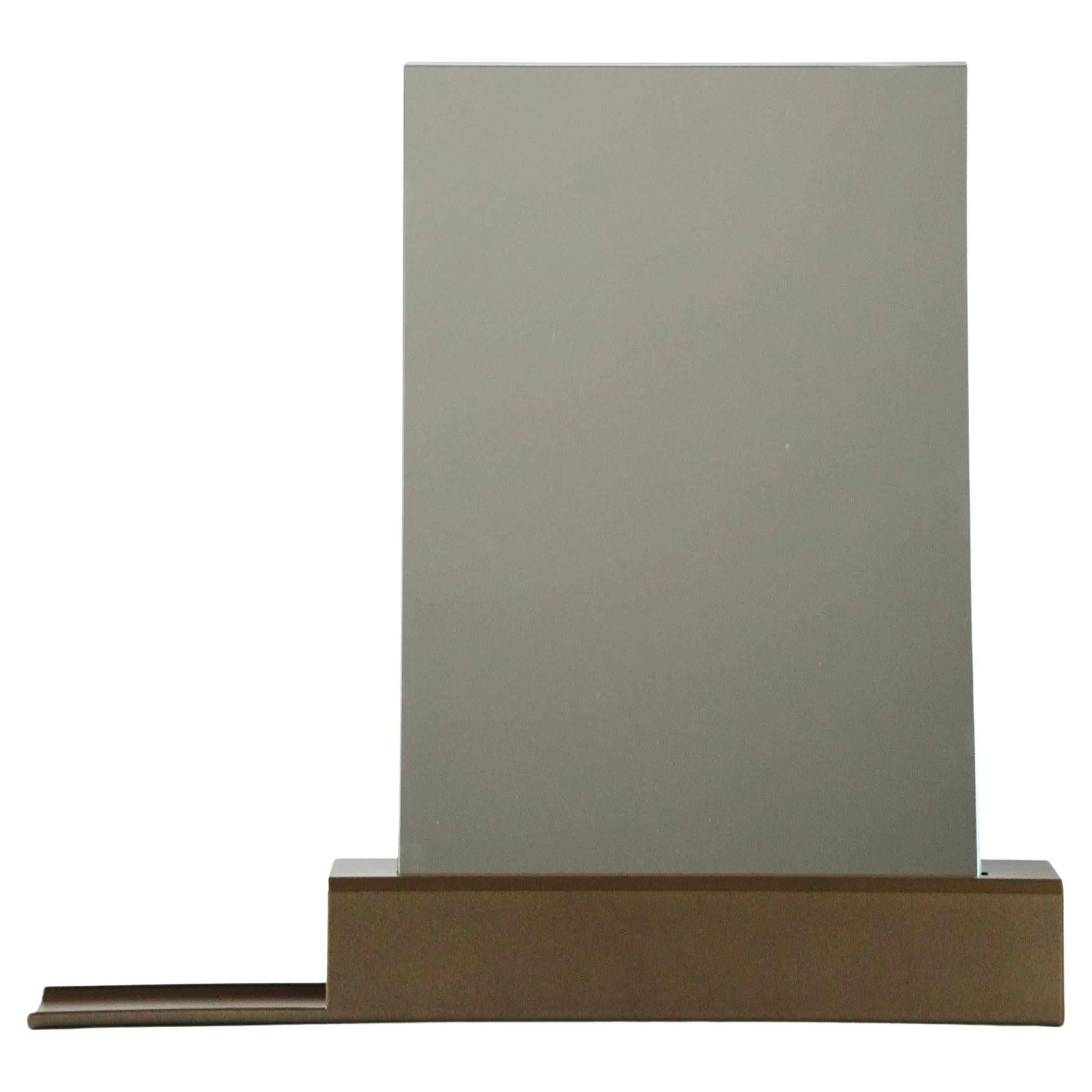 Modern Wall Mirror One Collection: Medium Plateau Left / Bronze Colored