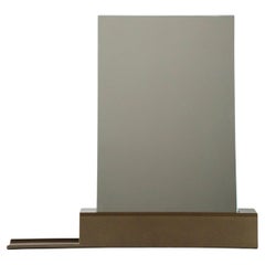 Moderner moderner Wandspiegel einer Kollektion: Medium Plateau Left / Bronze farbig