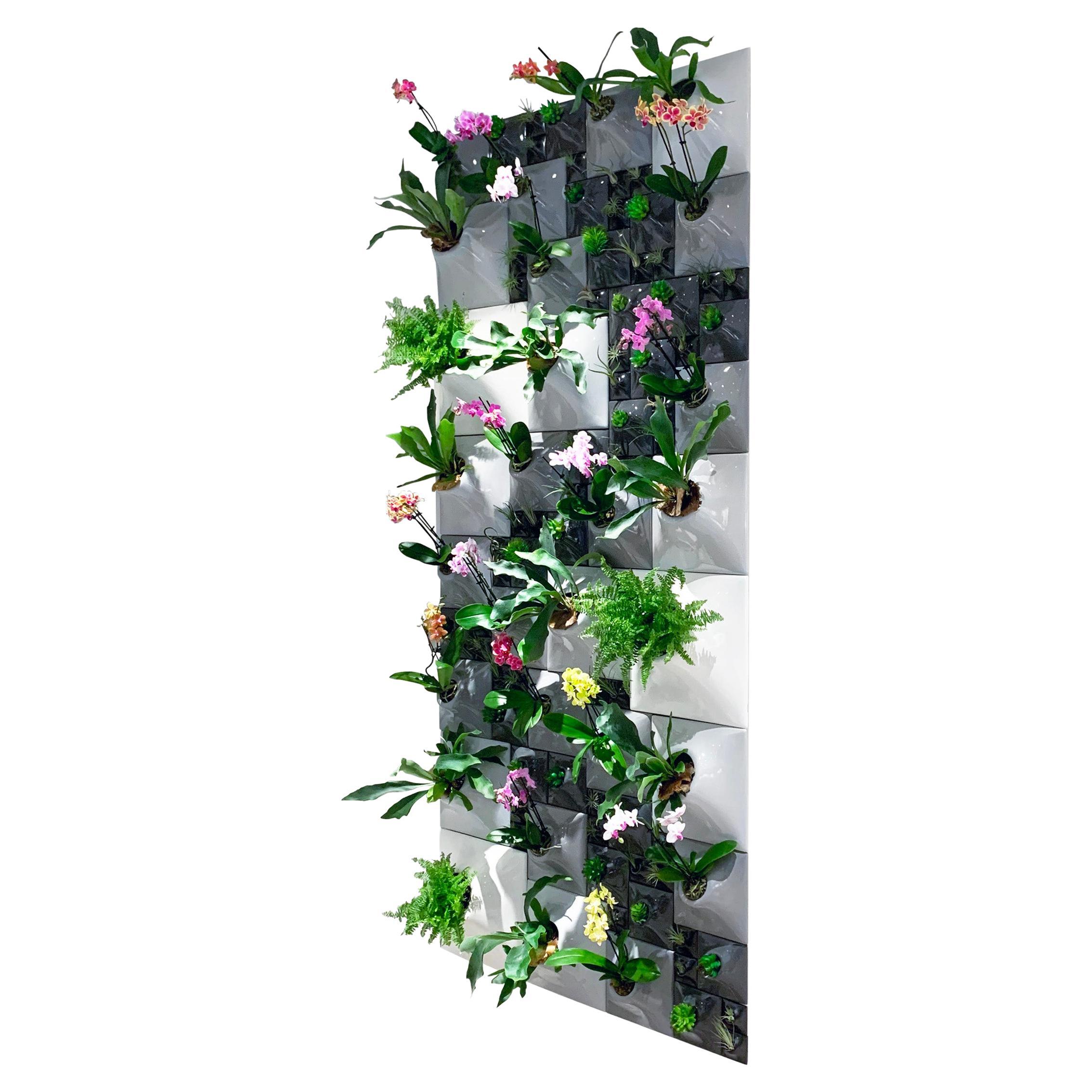 Modern Greenwall Sculpture, Plant Wall Art, Biophilic Wall Decor, Price / Sq Ft For Sale