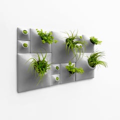 Parete verde moderna grigia, decorazione murale moderna del medio secolo, arte da parete muschio, Nodo BS3M