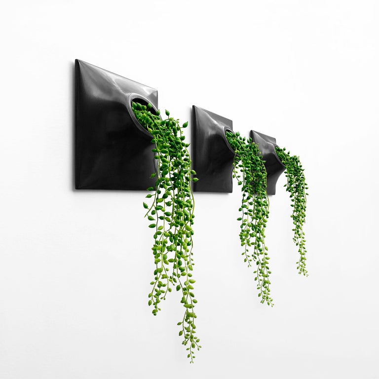 Modern Wall Planter Plant Wall Art Living Wall Decor Node 9" Set