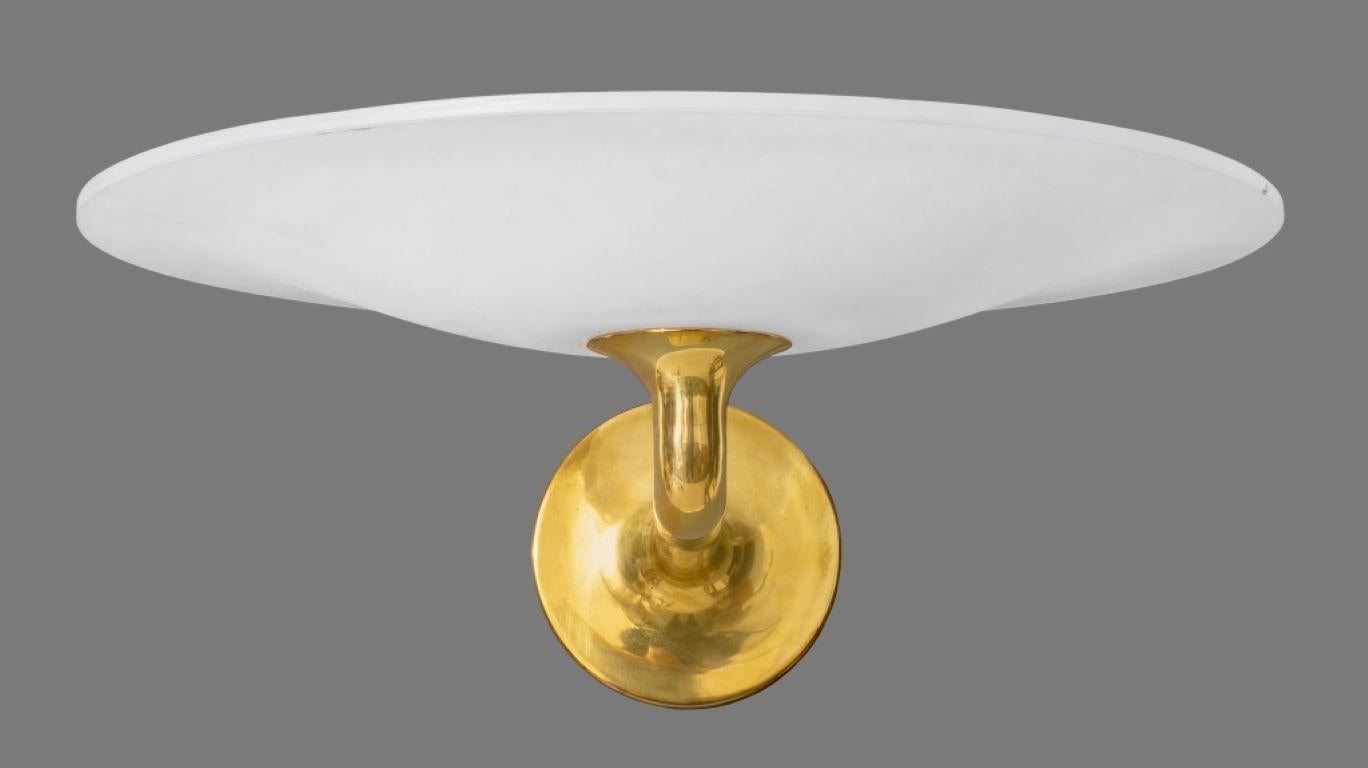 Pair of Modern Wall Sconces with Opaline Glass Saucers

Dealer: S138XX