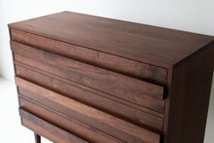 Modern Walnut 3-Drawer Dresser