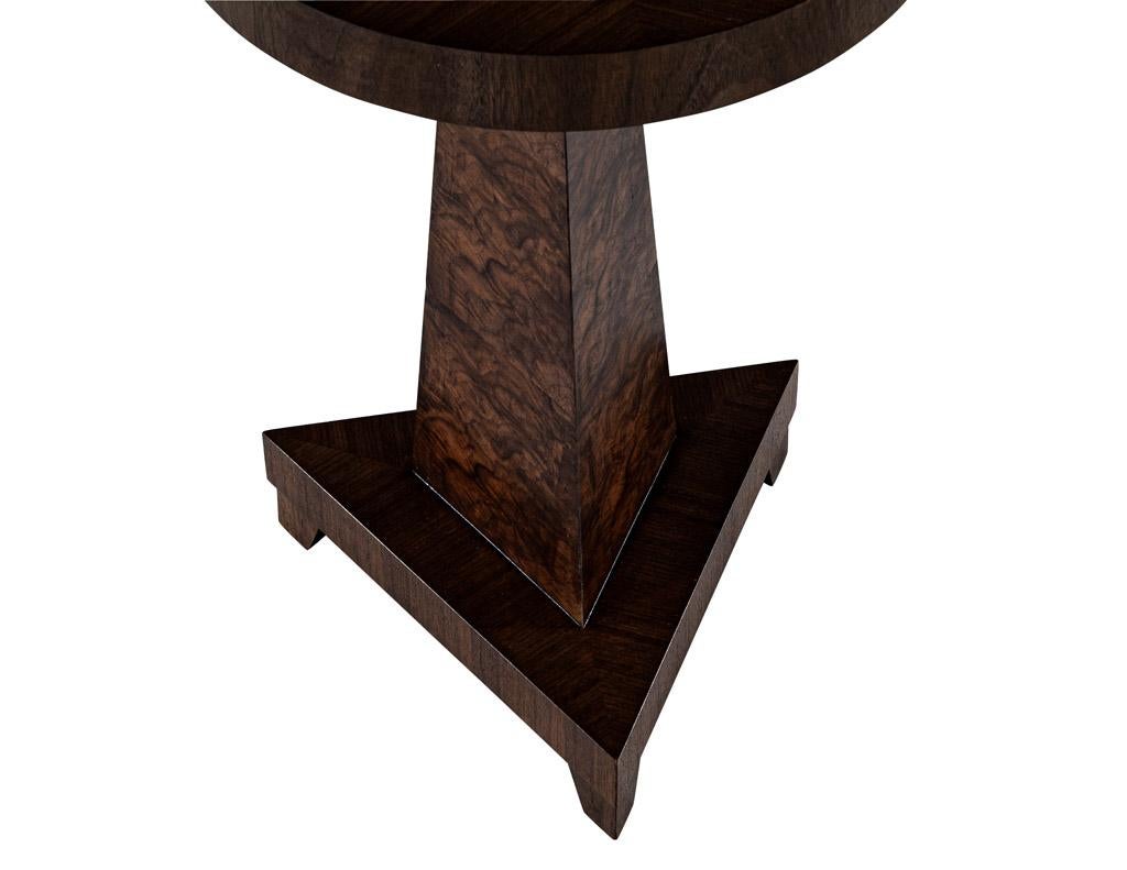 American Modern Walnut Accent Drinks Table For Sale