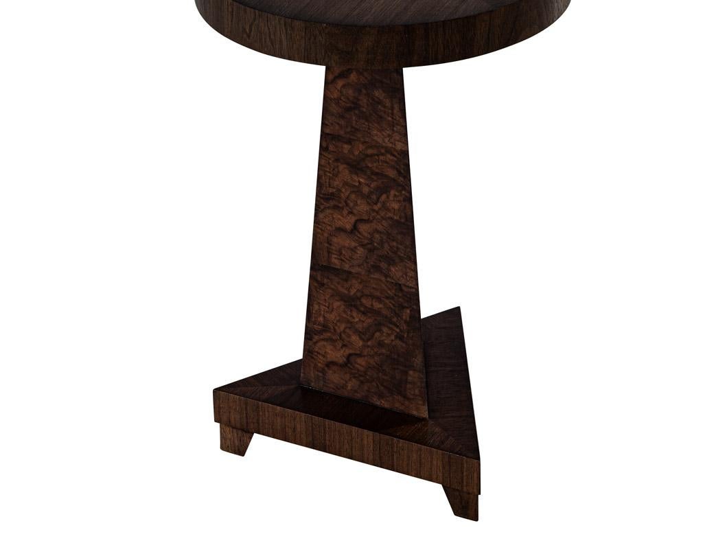 American Modern Walnut Accent Drinks Table For Sale