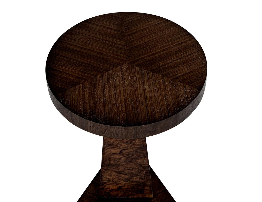 Modern Walnut Accent Drinks Table For Sale 1