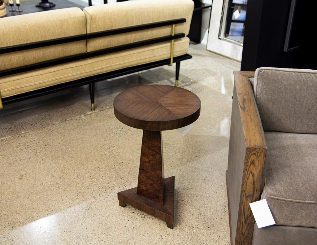 Modern Walnut Accent Drinks Table For Sale 1