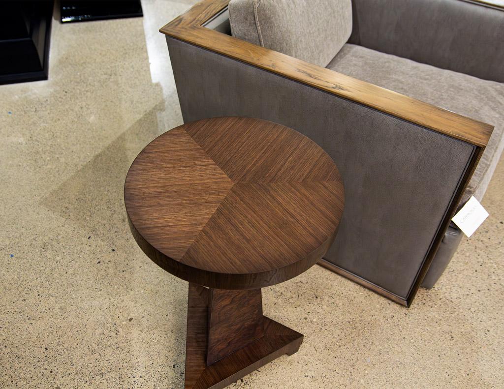 Modern Walnut Accent Drinks Table For Sale 4