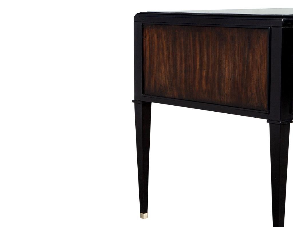 Modern Walnut and Black High Gloss Writing Desk For Sale 4