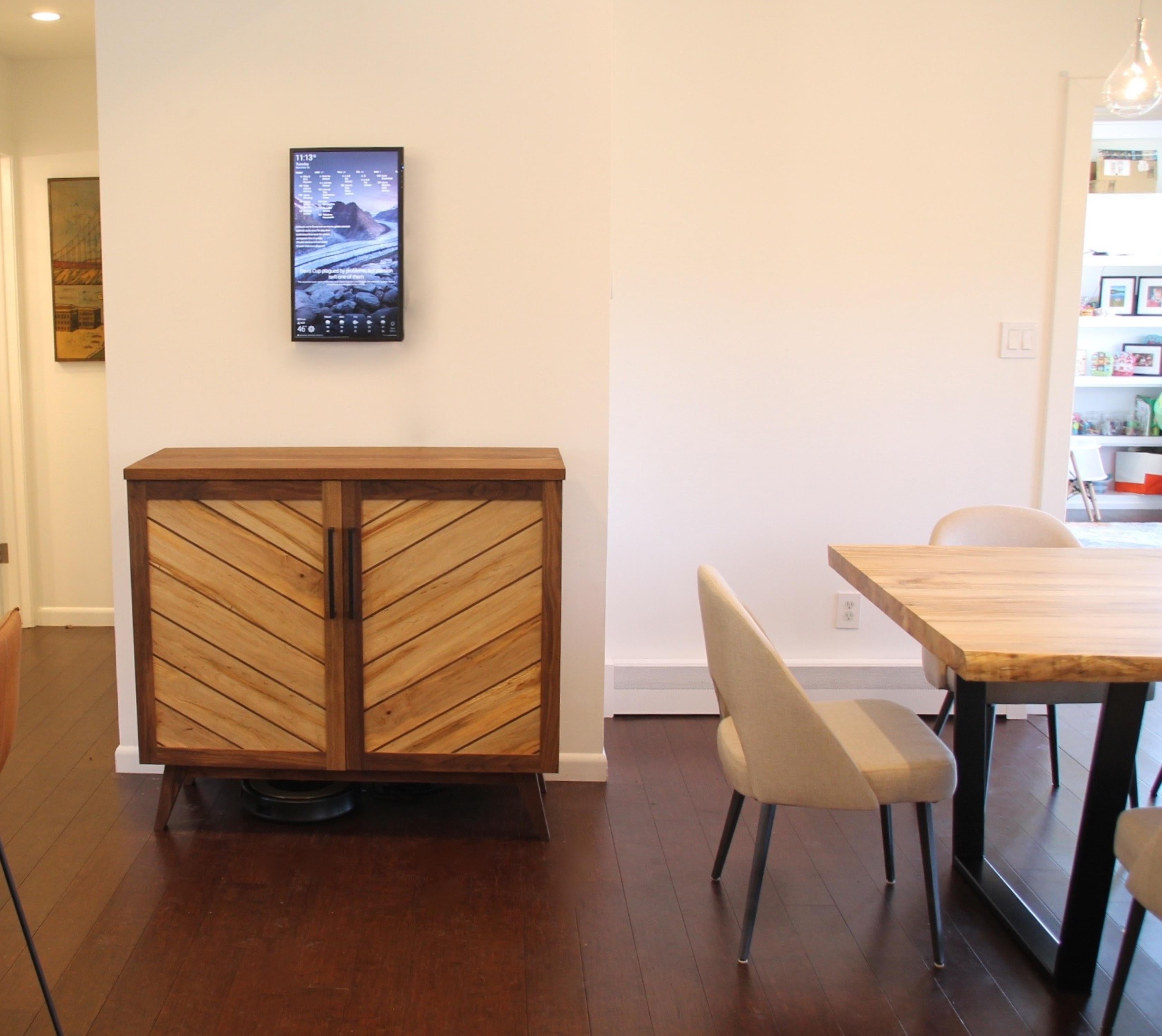 solid wood coffee bar cabinet