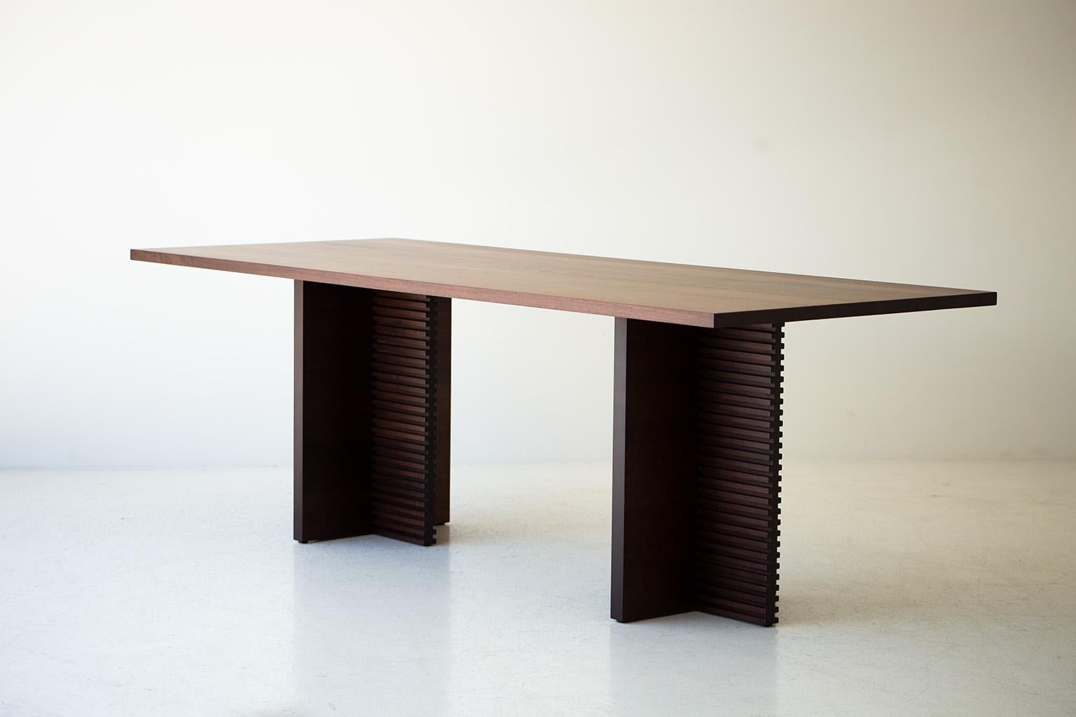 Modern Walnut Cicely Dining Table For Sale 6