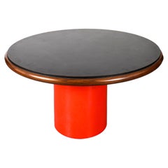 Modern Walnut Circular Games Table