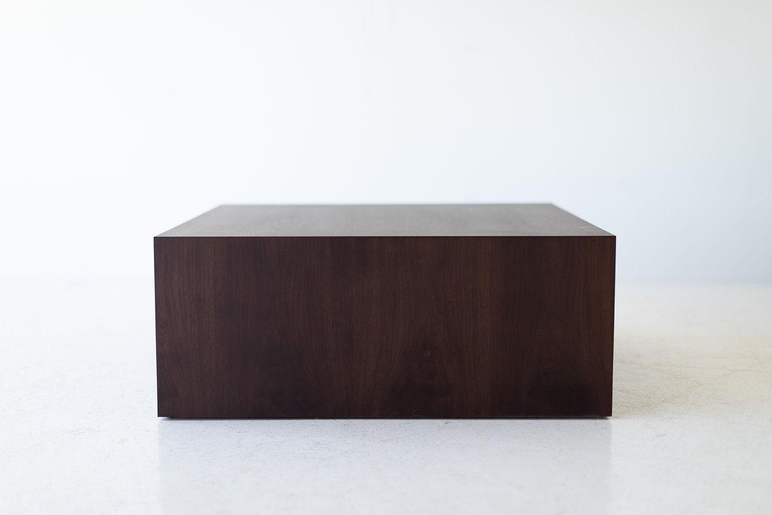 walnut modern coffee table