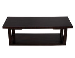 Modern Walnut Coffee Table in Espresso Finish