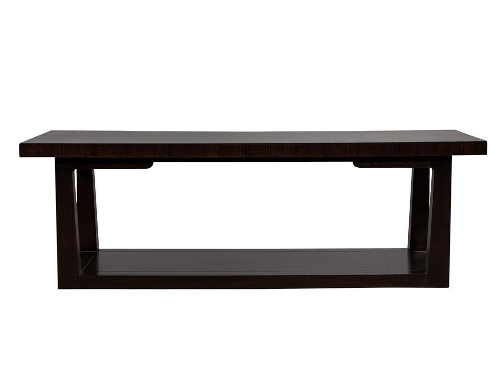 Modern Walnut Coffee Table in Espresso Finish In New Condition In North York, ON