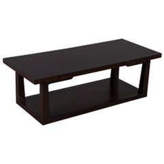 Modern Walnut Coffee Table in Espresso Finish