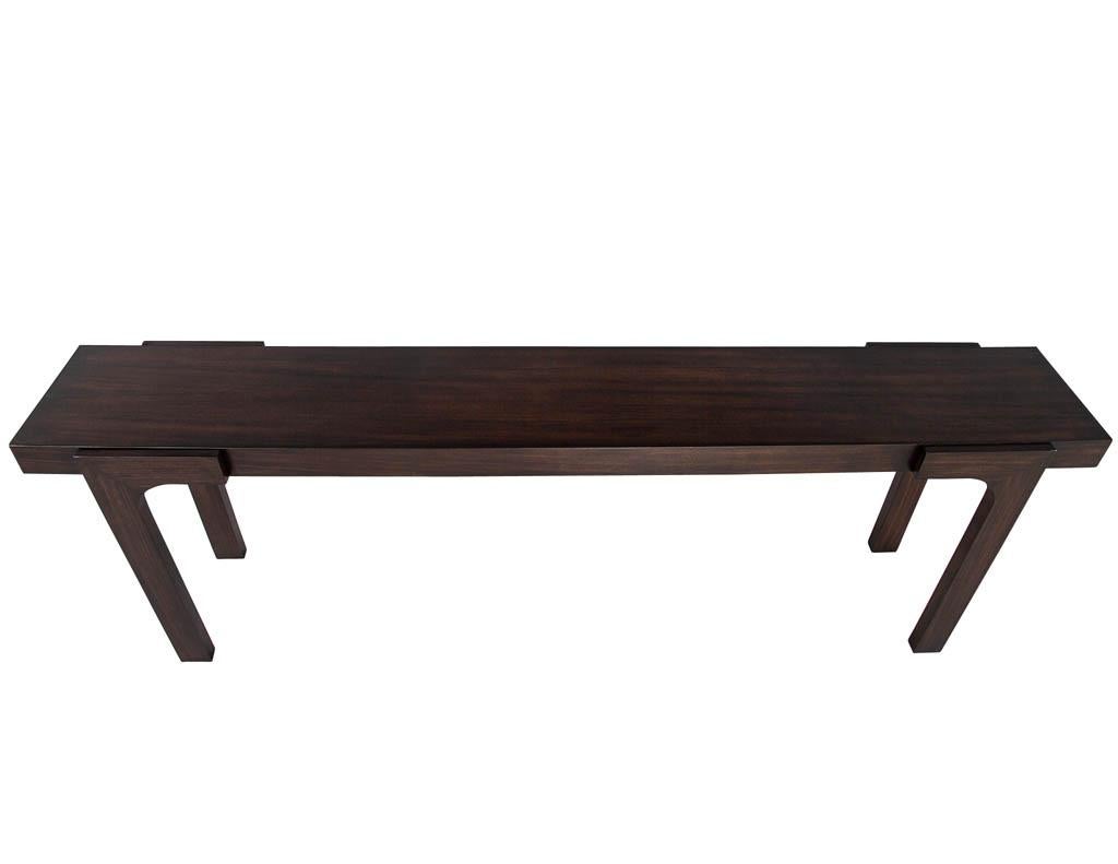 Modern Walnut Console Table For Sale 4