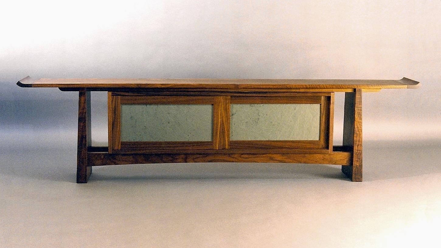 Modern Walnut Credenza by Thomas Throop / Black Creek Designs - Made to Order For Sale 5