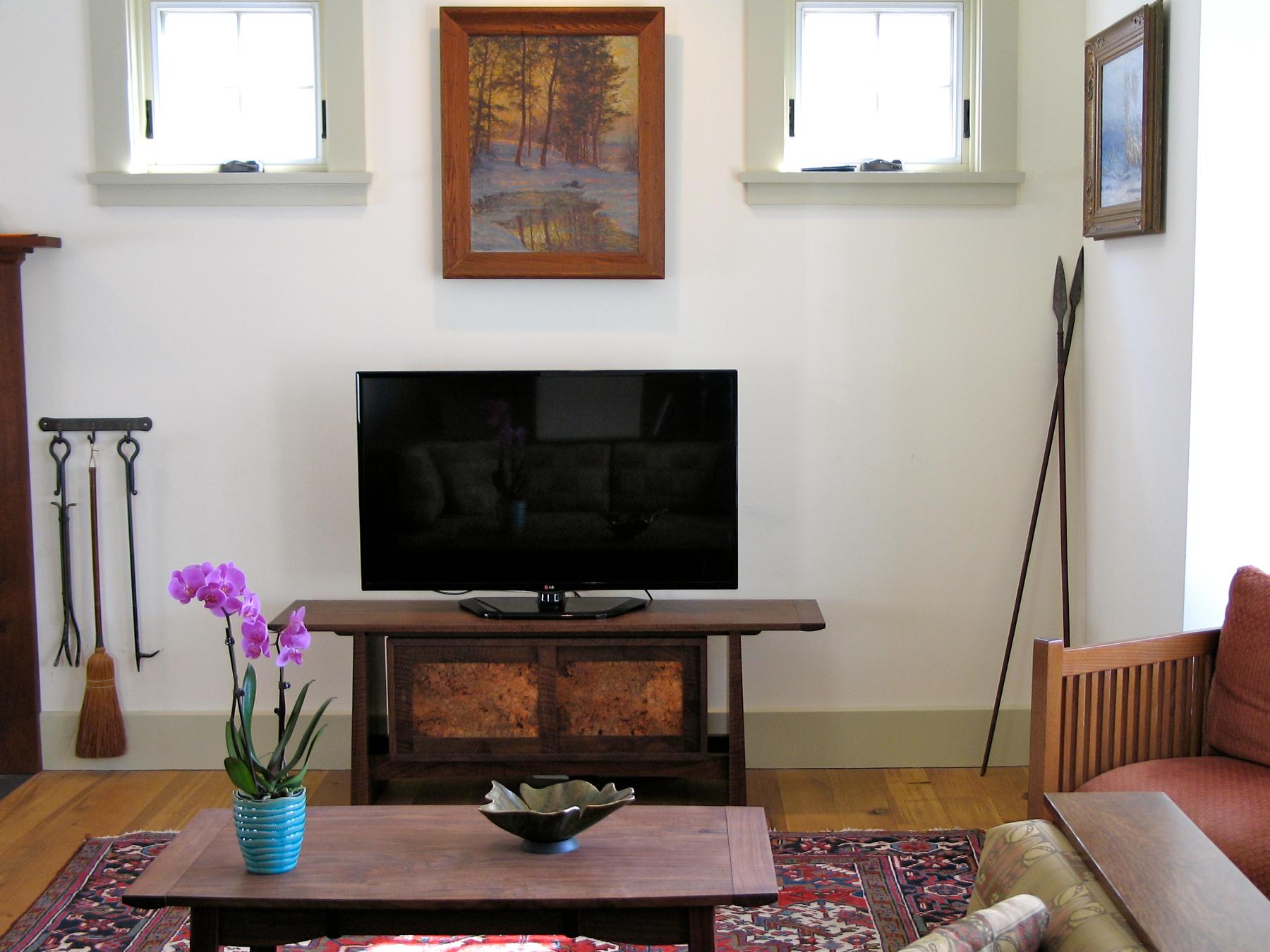 Modern Walnut Credenza by Thomas Throop / Black Creek Designs - Made to Order For Sale 6