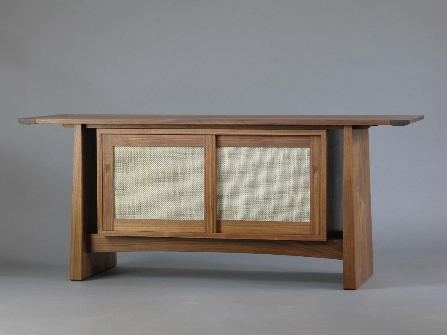 Modern Walnut Credenza by Thomas Throop / Black Creek Designs - Made to Order For Sale 2
