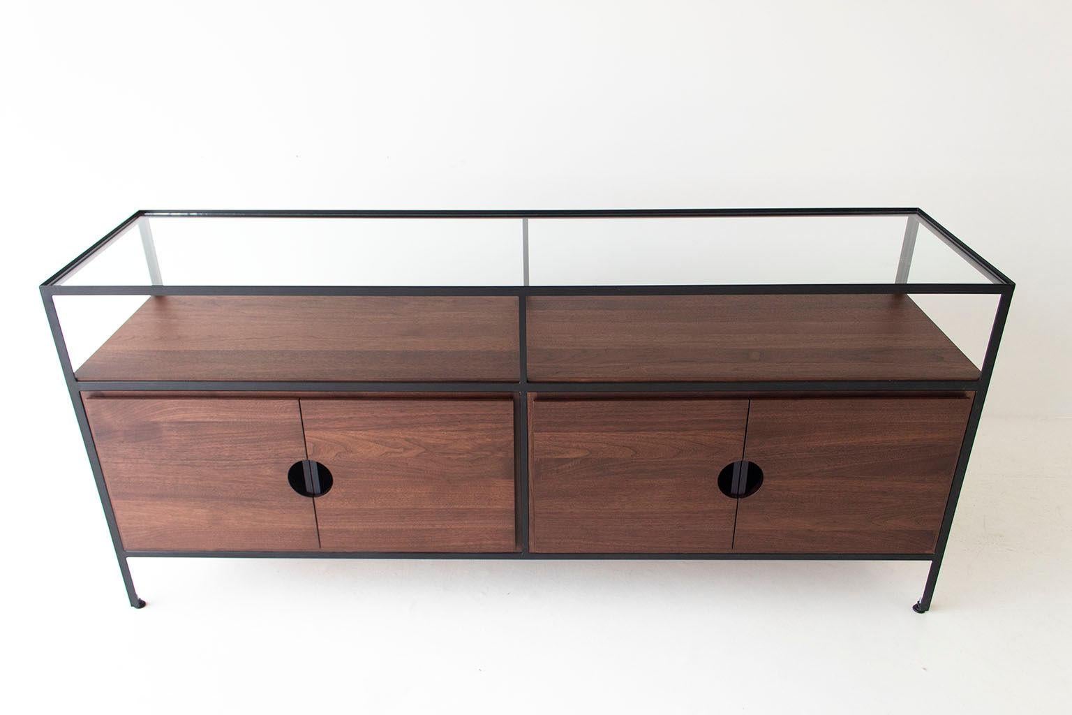 Modern Walnut Credenza For Sale 5