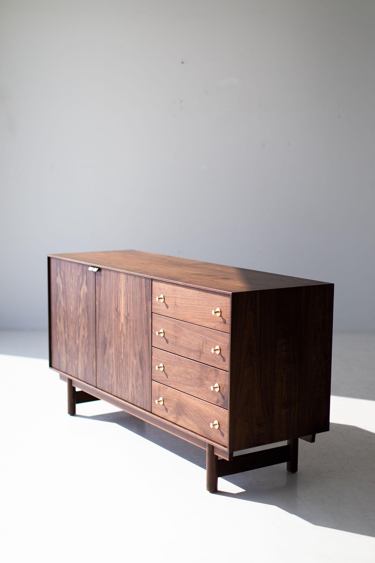 Modern Walnut Credenza the Peabody Collection For Sale 2