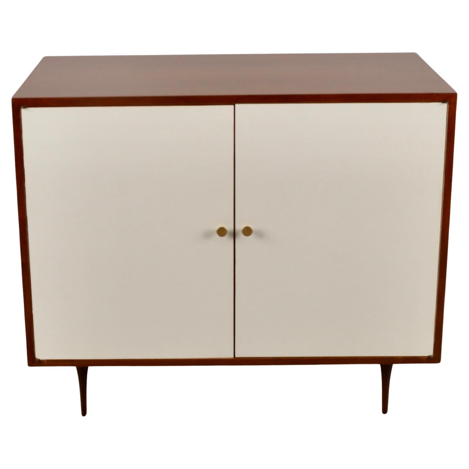 Modern Walnut Credenza with Laminate Doors, USA, 1960s