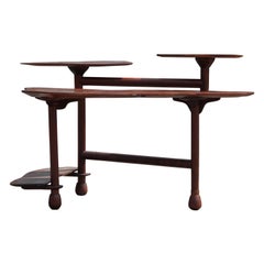 Modern Walnut Custom Organic Multi-Tiered Natural Wood Desk or Table