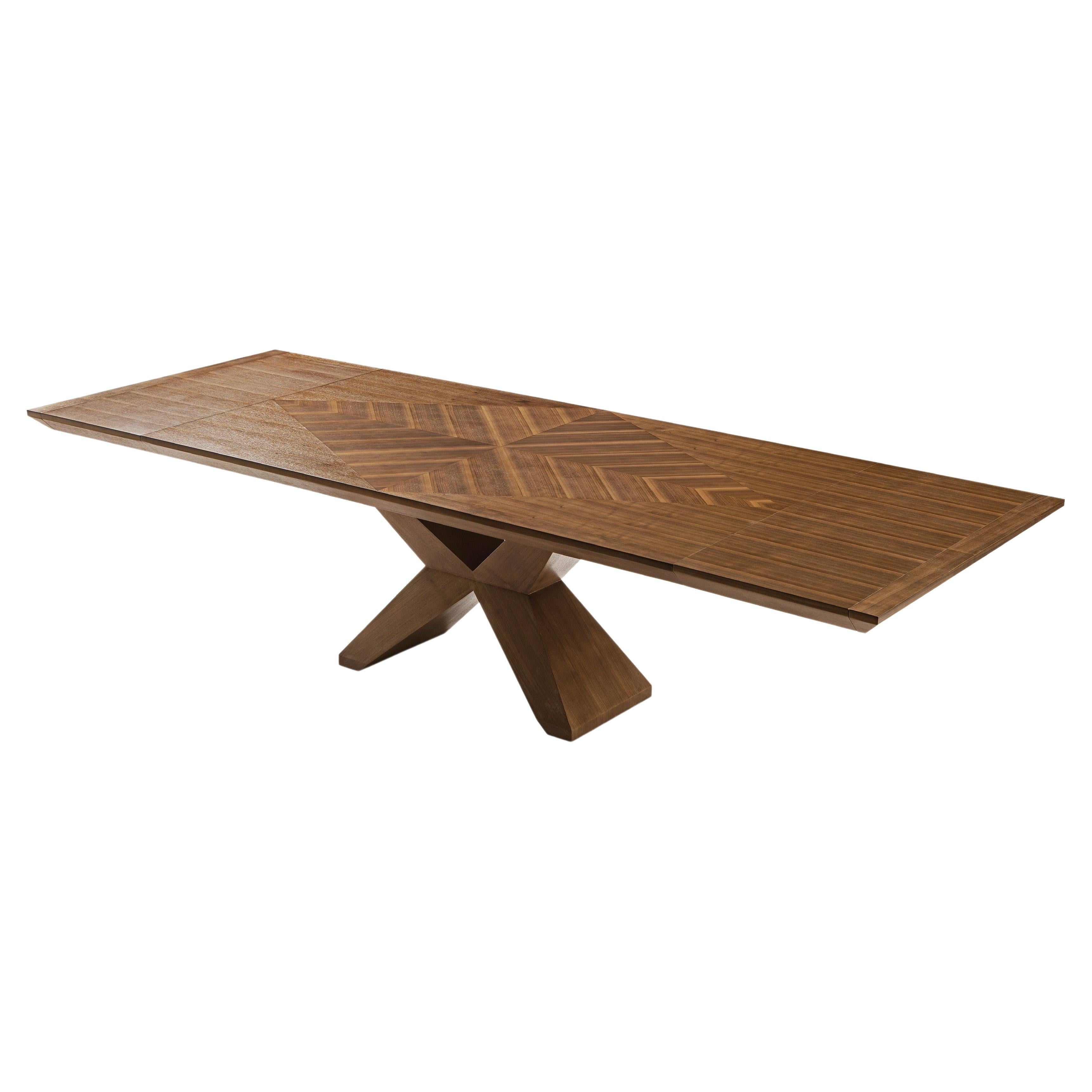Table de salle à manger moderne en noyer, Design/One par Greg Sheres, En stock