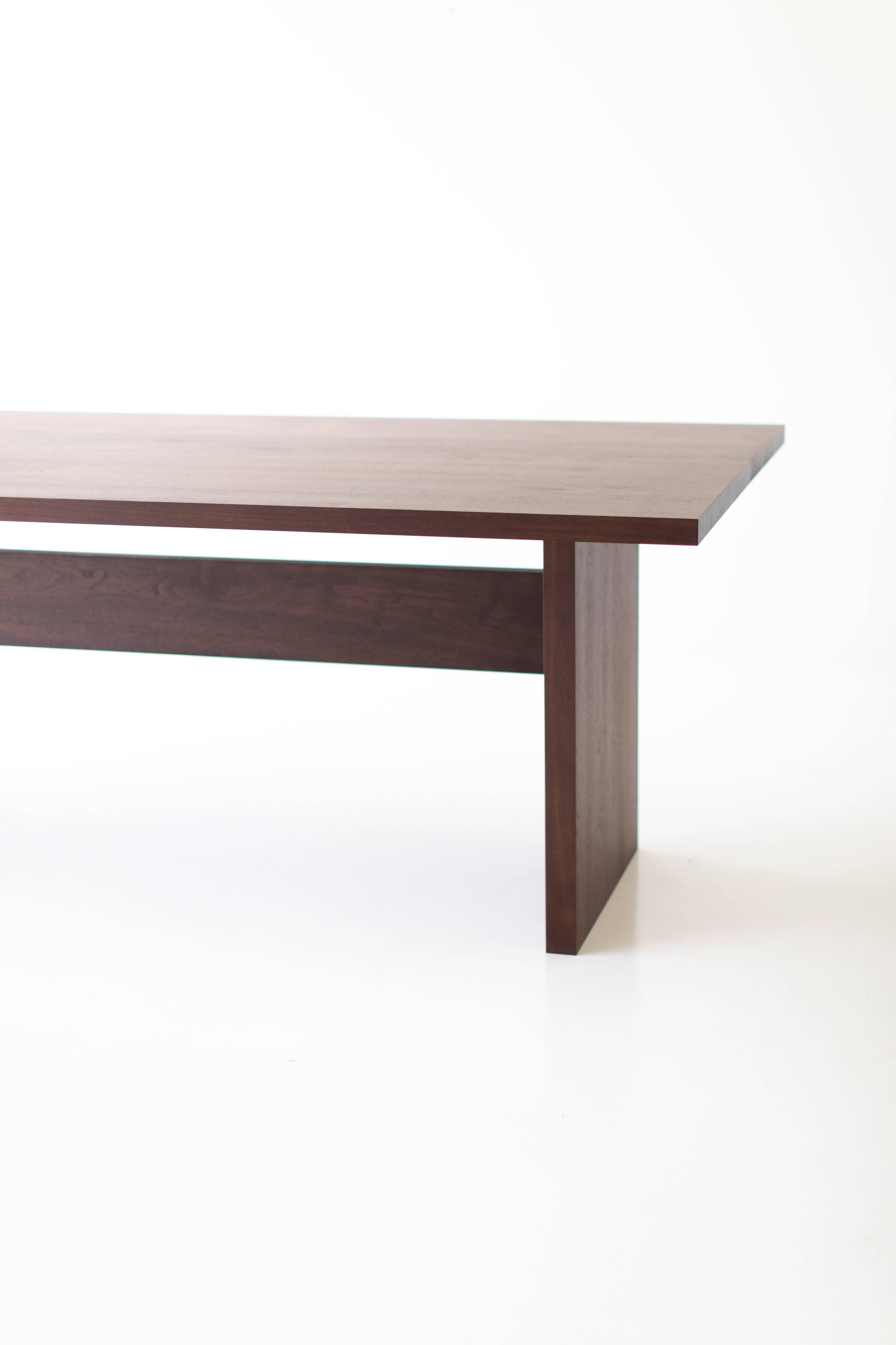 Modern walnut dining table - 