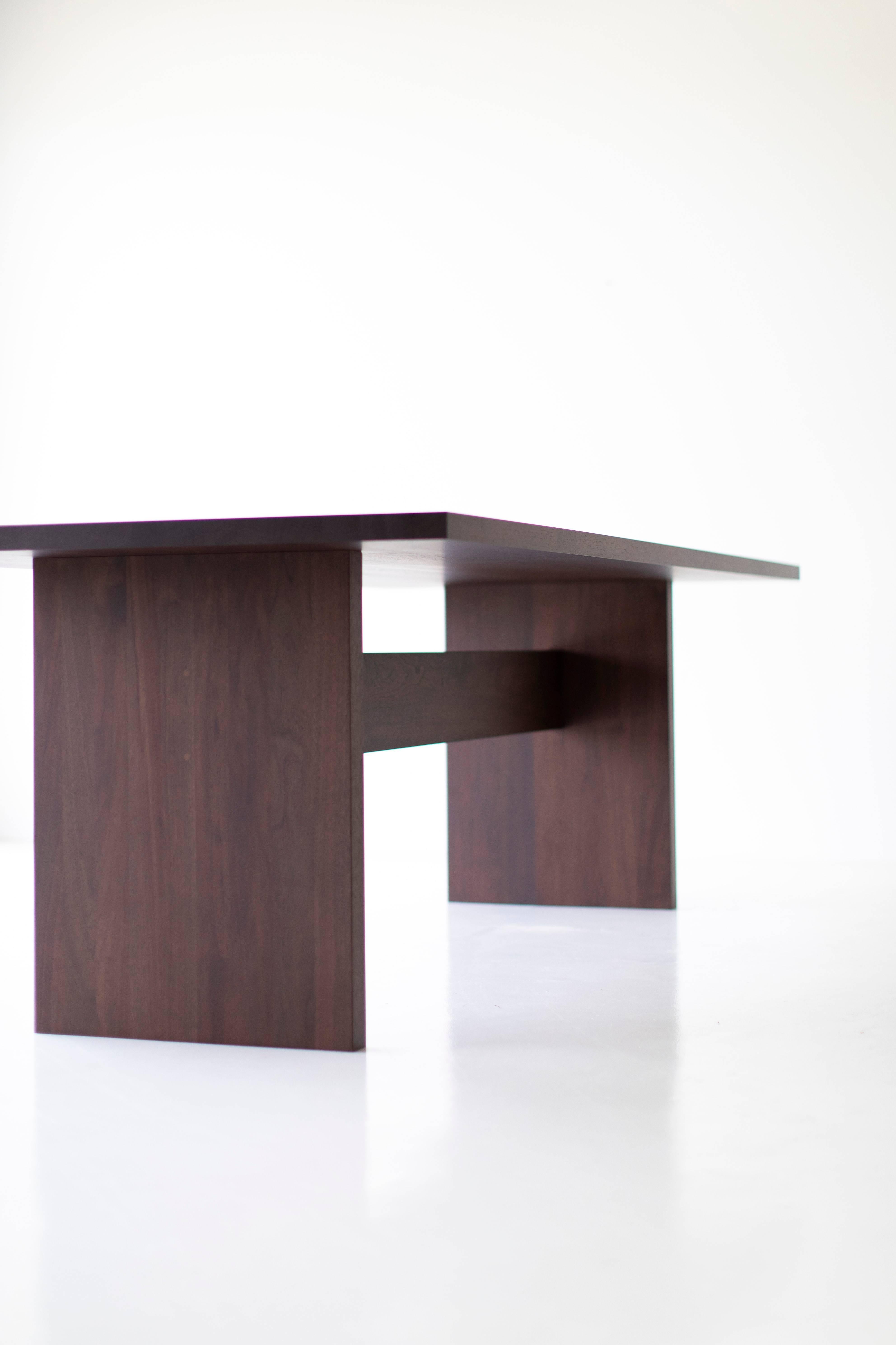 Mid-Century Modern Modern Walnut Dining Table, 